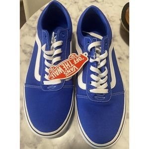 Vans OLD SKOOL Blue Men/Women's VN0005UF6RE Canvas Skateboard Shoes Size 10.5